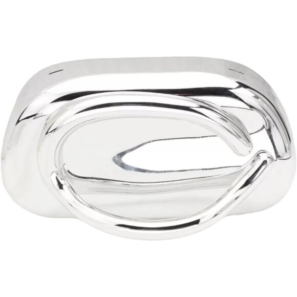 Luxurious Metallic Silver Acrylic Clutch Purse - Perfect for Parties & Weddings
